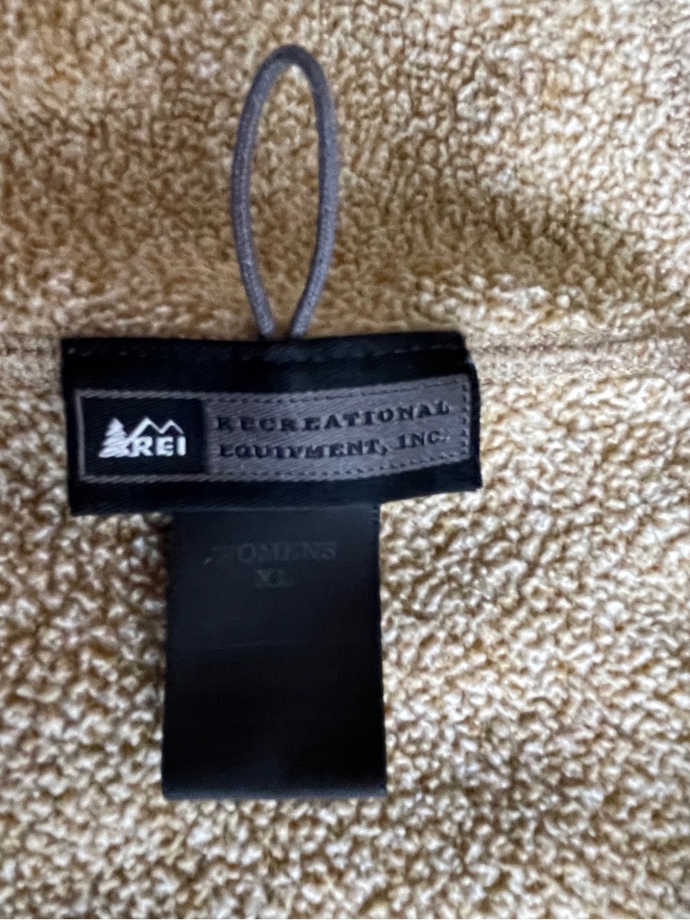 REI Hooded Sleeveless Zip-Up Fleece Vest in Tan size XL - Picture 3 of 10